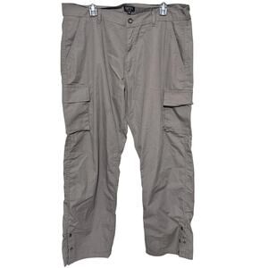 Boohoo Man Khaki Cargo Pants mens 36x30 lightweight Straight Leg Tan